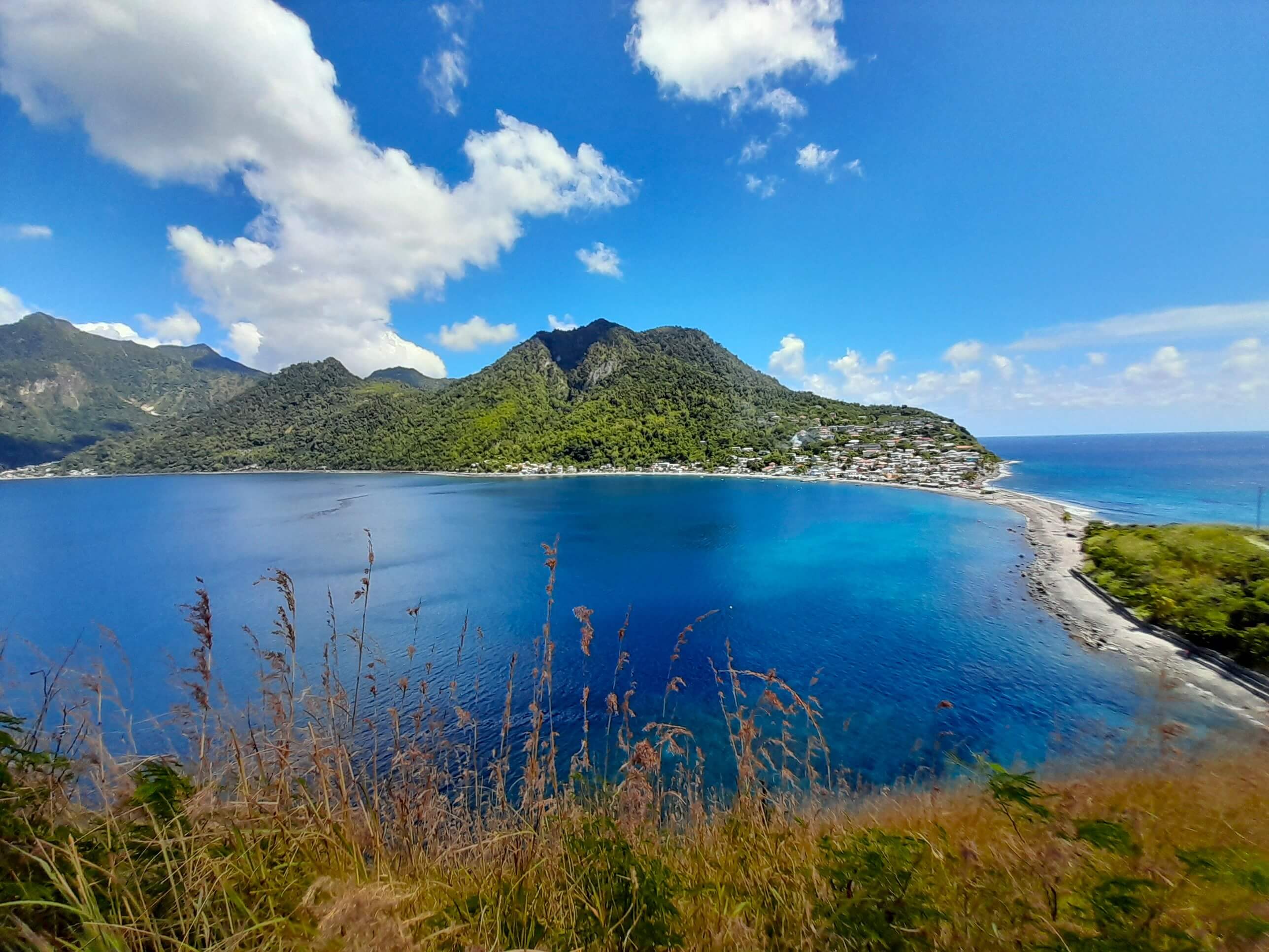 Scotts Head Peninsular - Where the Atlantic Ocean meets the Caribbean Sea